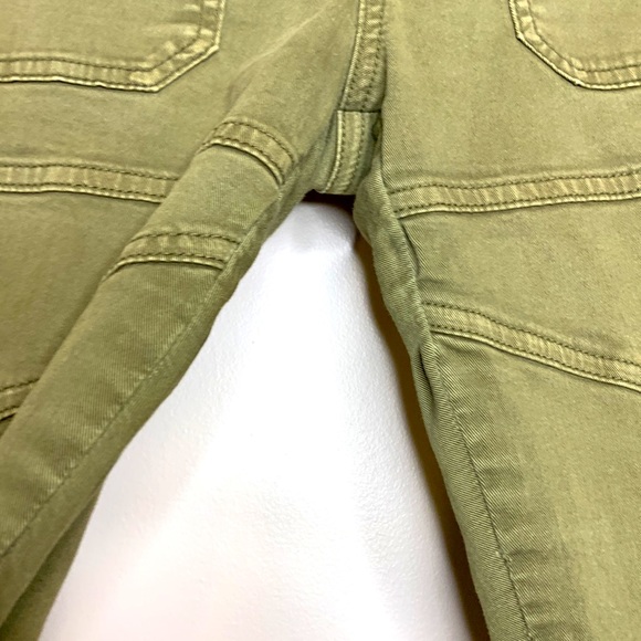 BDG | Moss Green Straight Moto Jeans | Skinny | Bottom Leg Zippers Size 26 - Picture 7 of 11